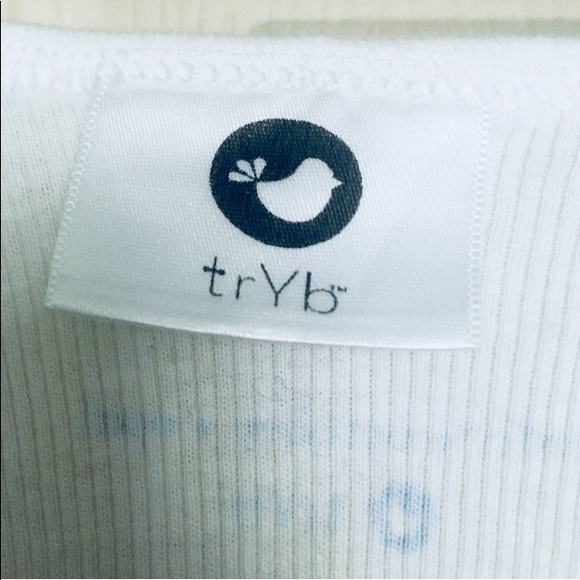 trYb White Ribbed Tank Top Size XS NWOT - Picture 7 of 8